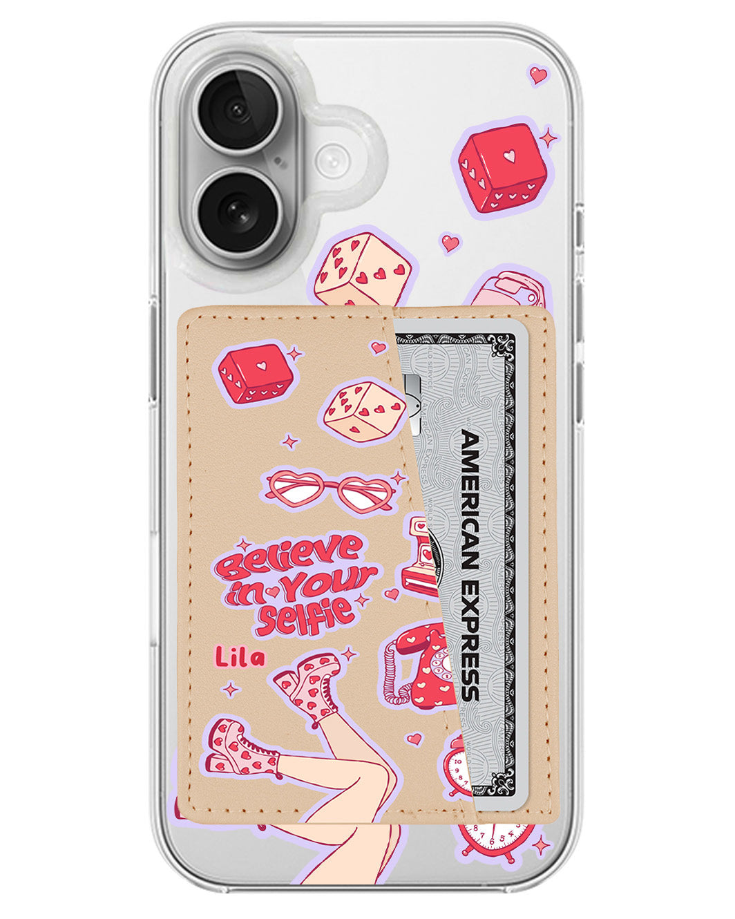 iPhone Leather Wallet Case - Falling Deeper