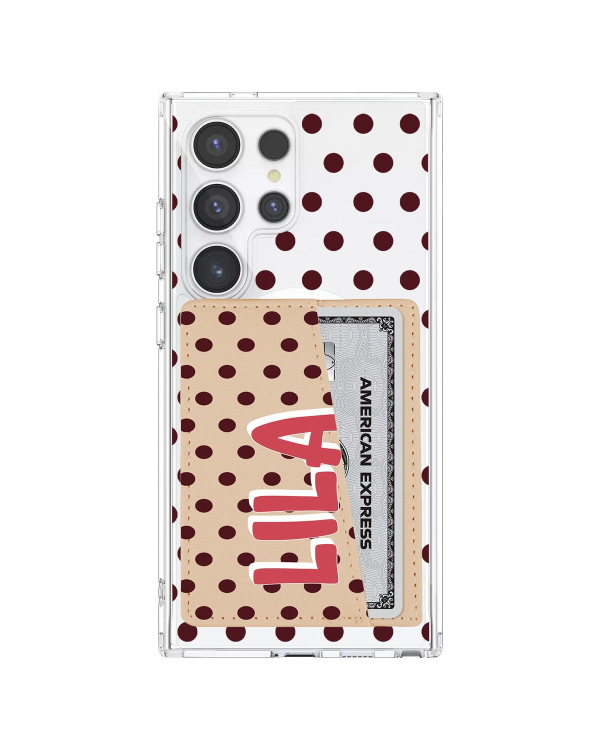 Android Leather Wallet Case - Midnight Dots