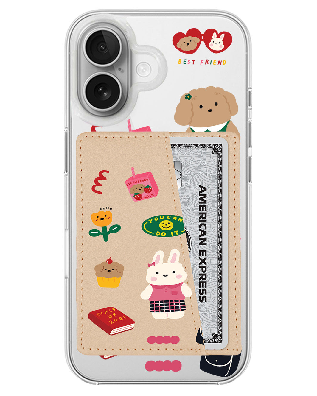 iPhone Leather Wallet Case - Class Of Bunny