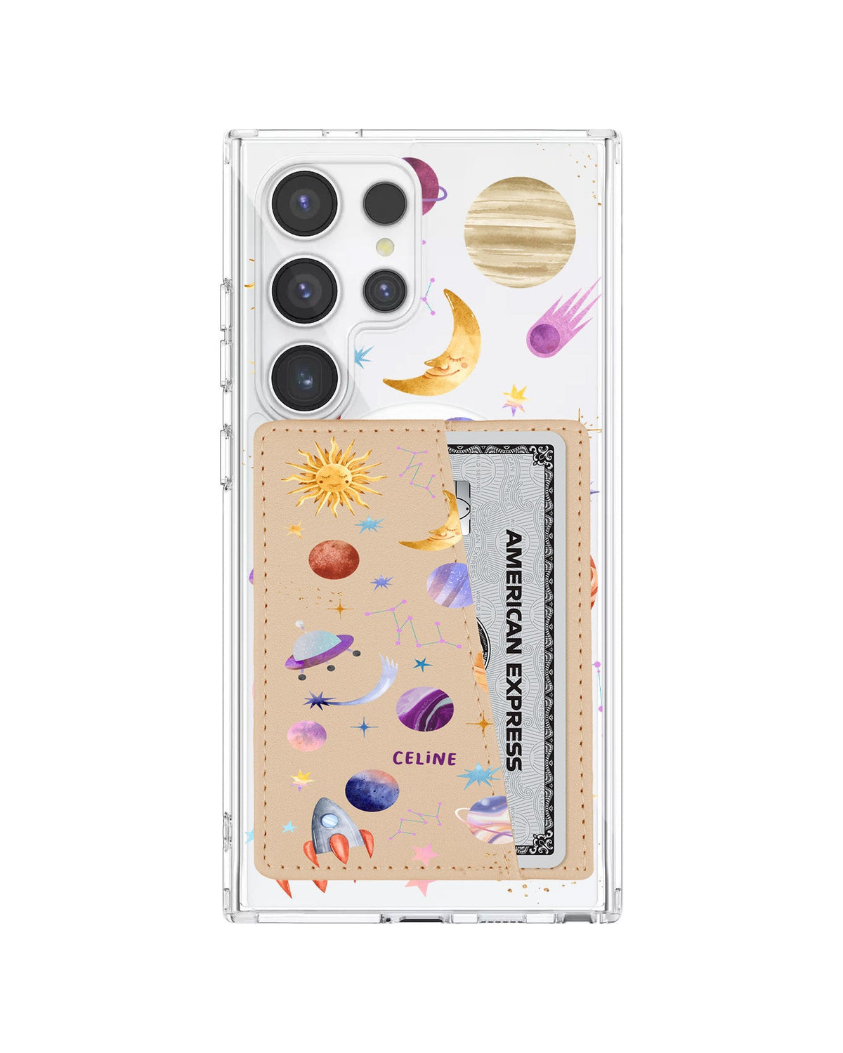 Android Leather Wallet Case - Planetarium
