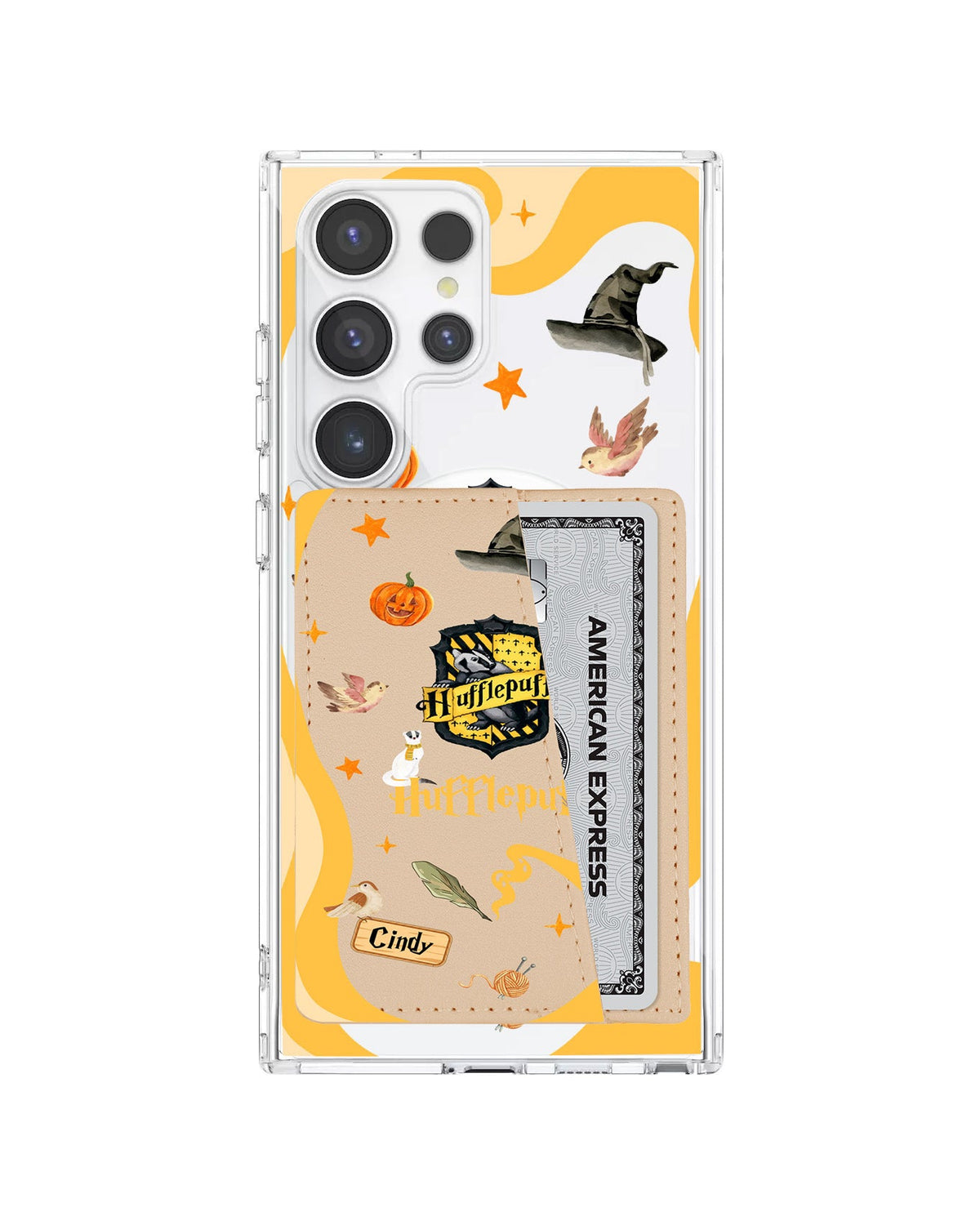 Android Leather Wallet Case - Hufflepuff