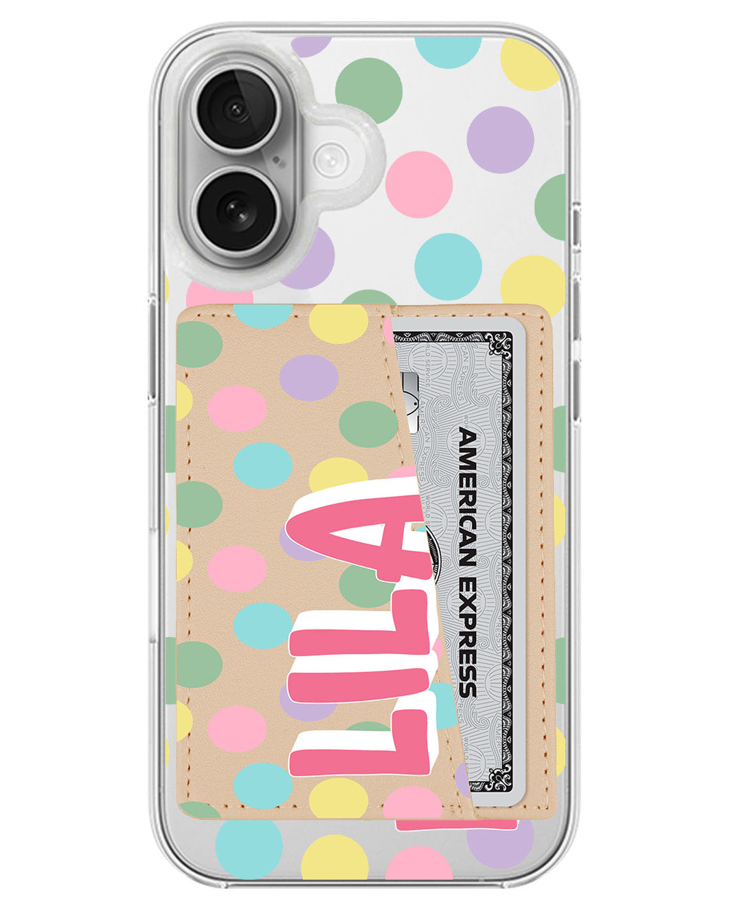 iPhone Leather Wallet Case - Dotty Delight