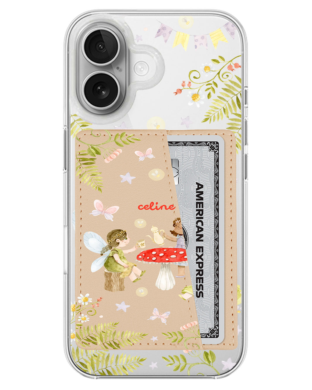 iPhone Leather Wallet Case - Tea Party