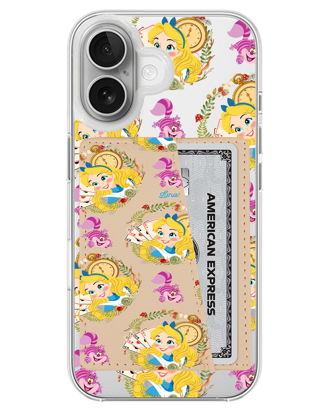 iPhone Leather Wallet Case - Alice