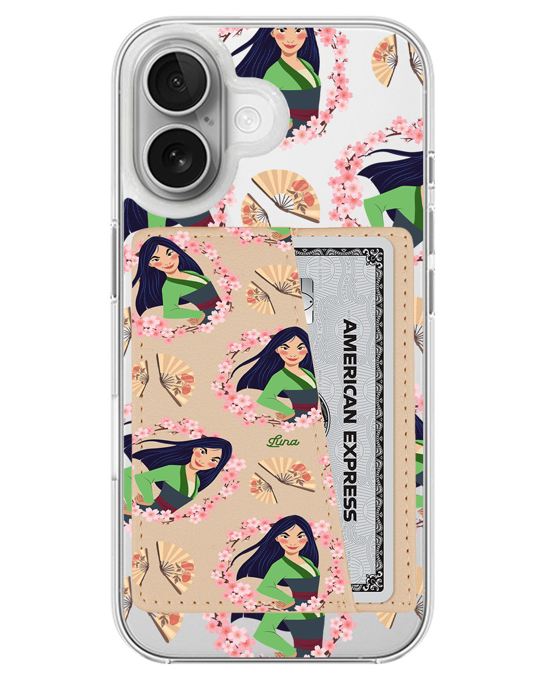 iPhone Leather Wallet Case - Mulan