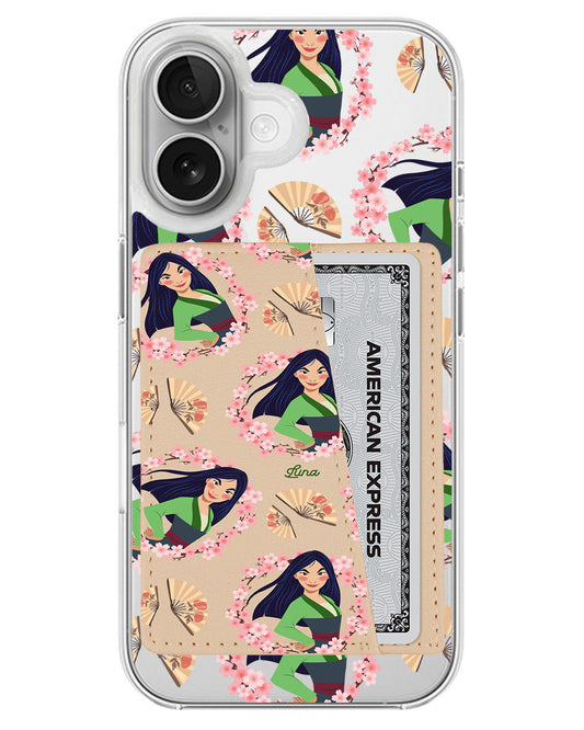 iPhone Leather Wallet Case - Mulan
