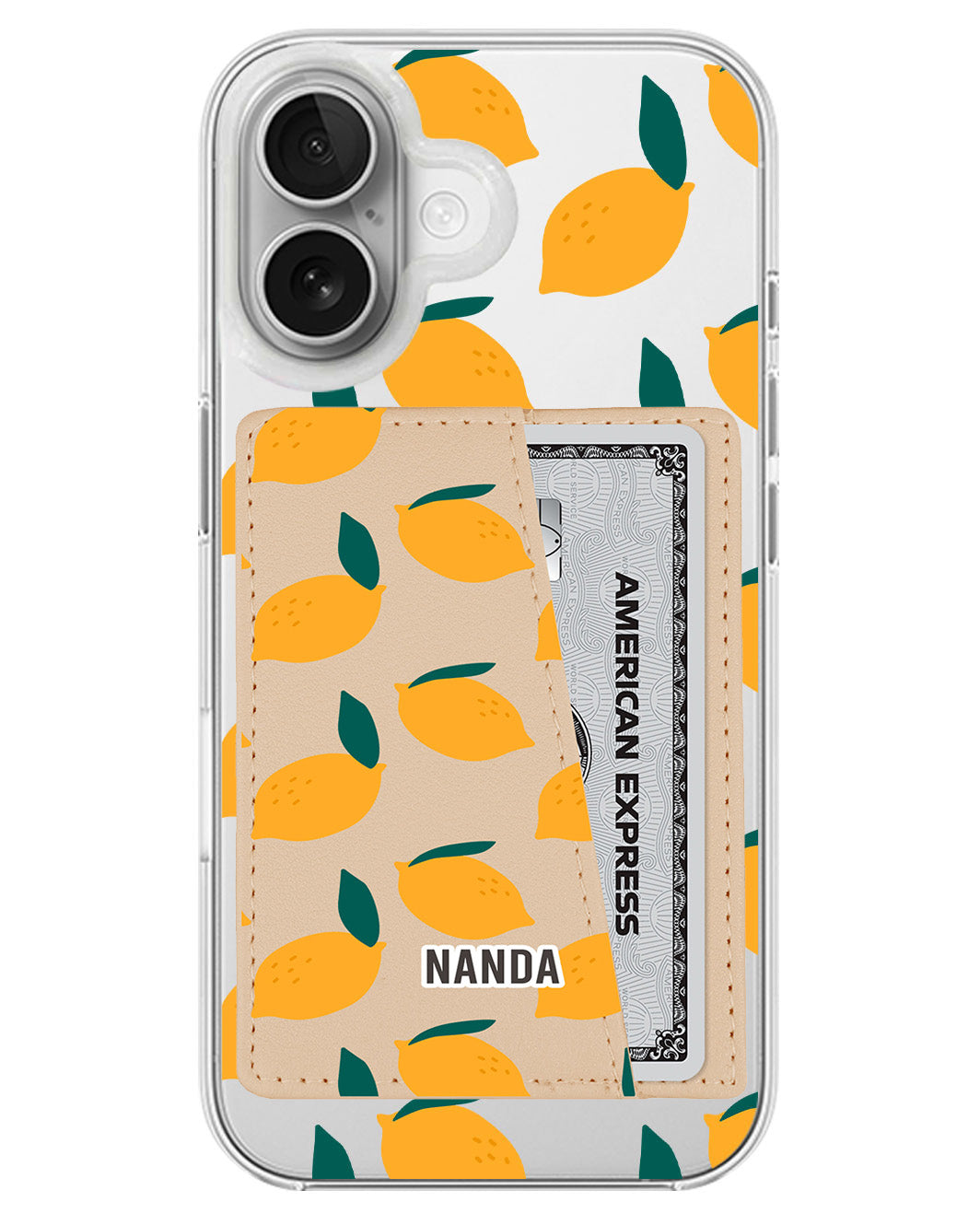 iPhone Leather Wallet Case - Lemon Zest