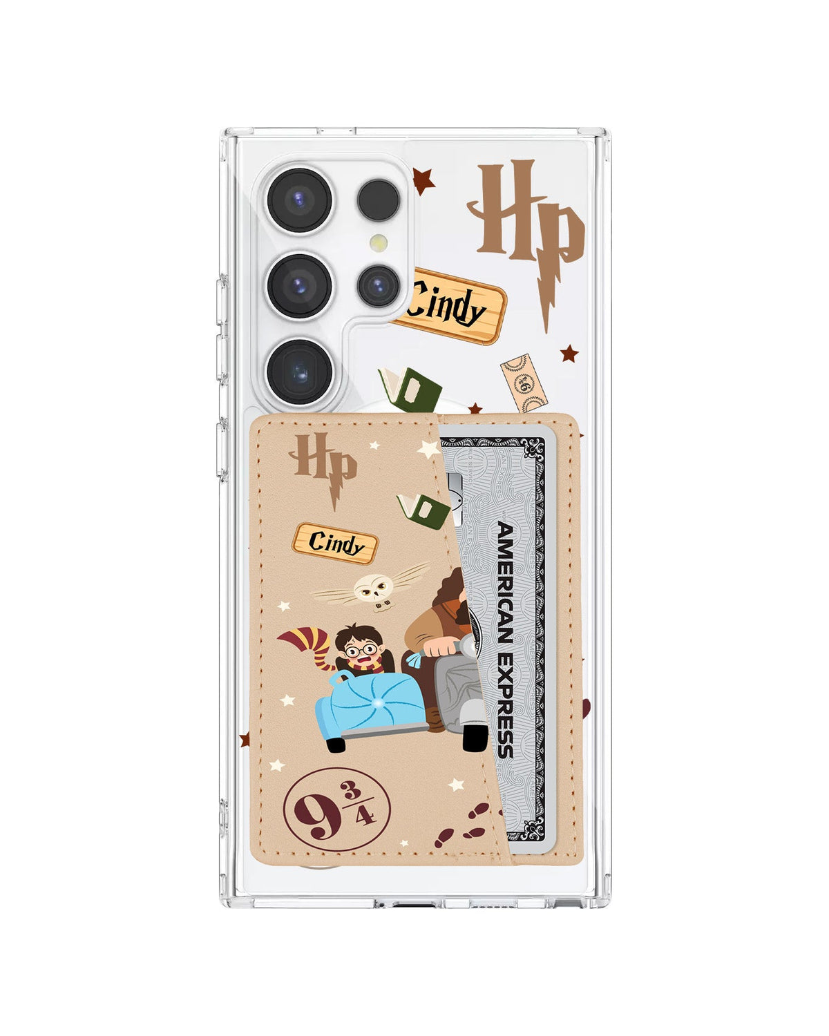 Android Leather Wallet Case - Harry & Hagrid