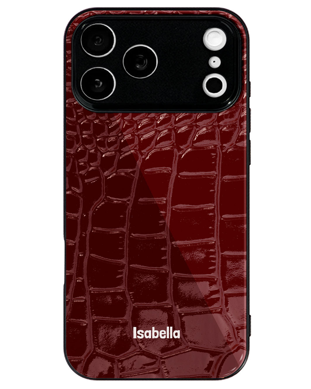 iPhone Premium Glaze Case - Crimson Croc