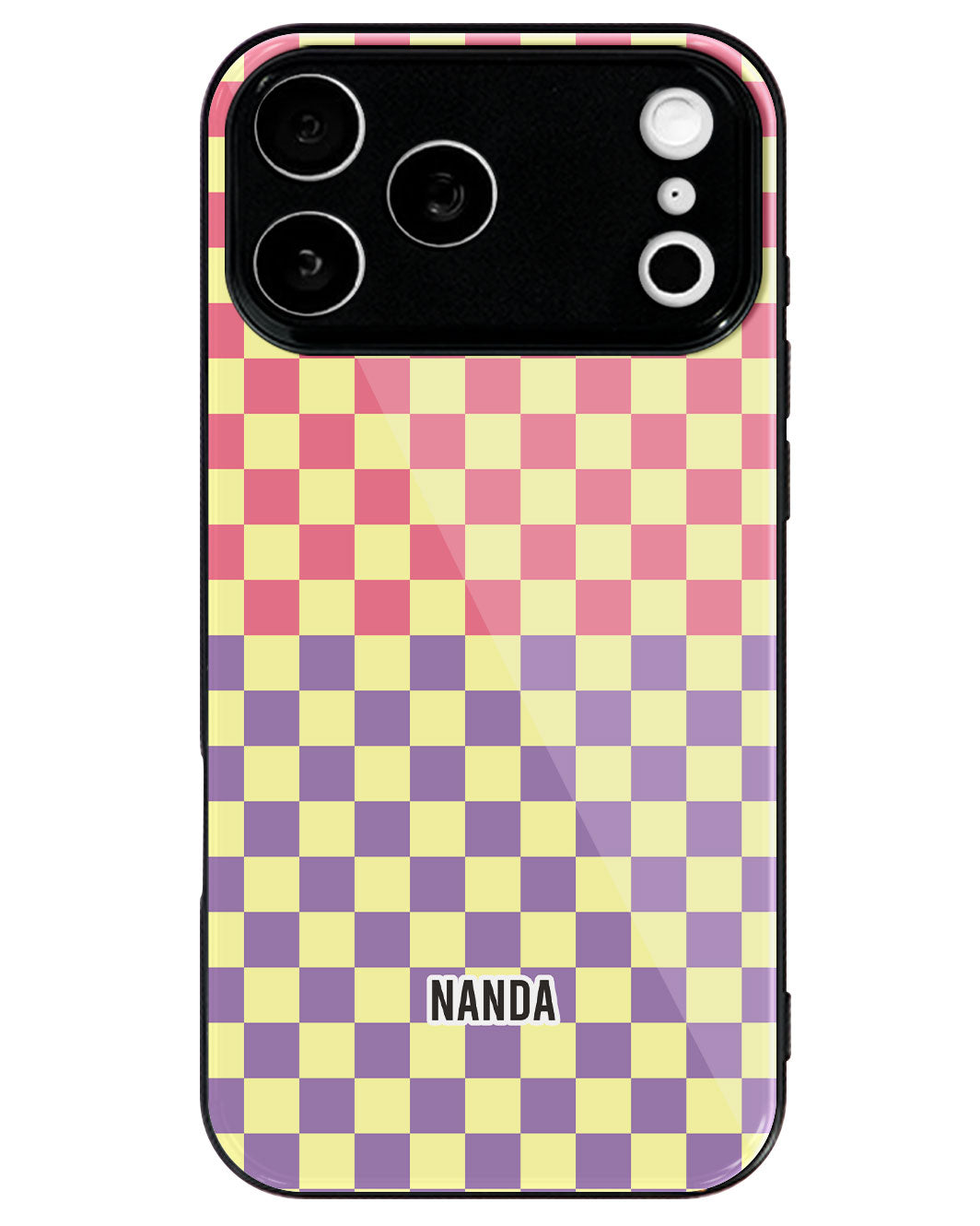 iPhone Premium Glaze Case - Candy Checkmate