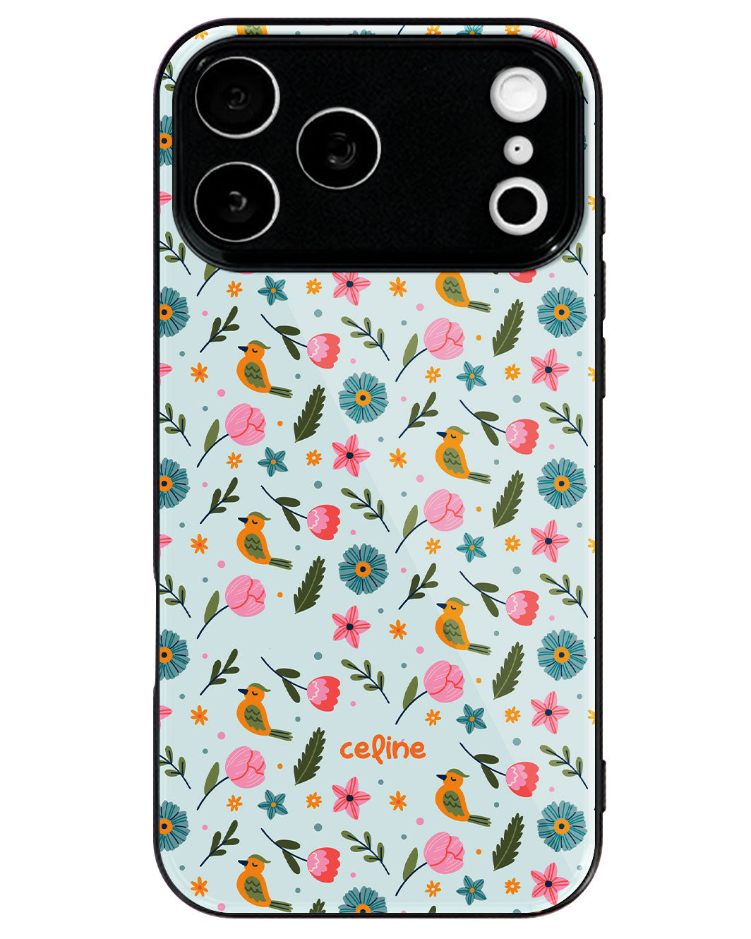 iPhone Premium Glaze Case - Flower Bird