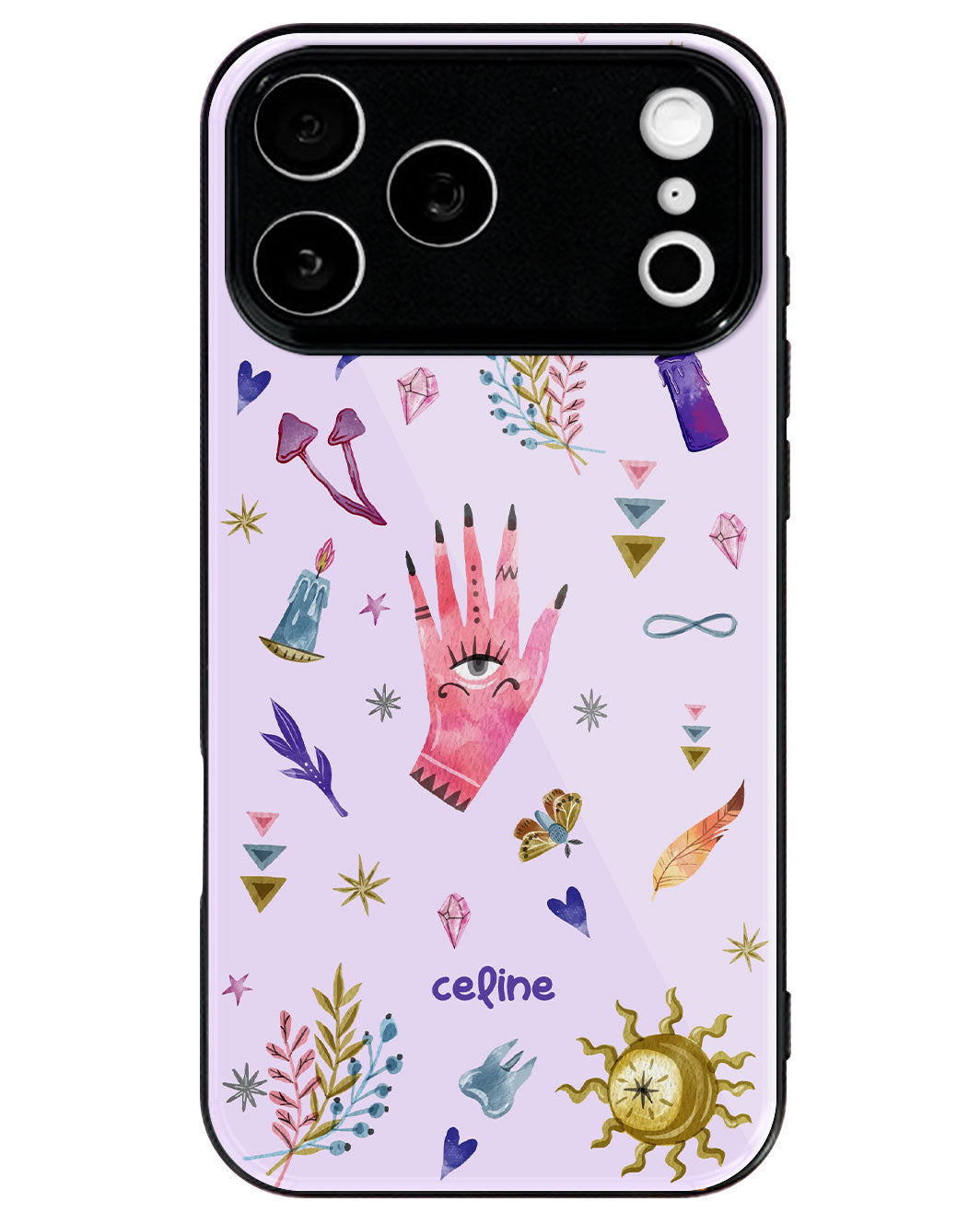 iPhone Premium Glaze Case - Purple Boho