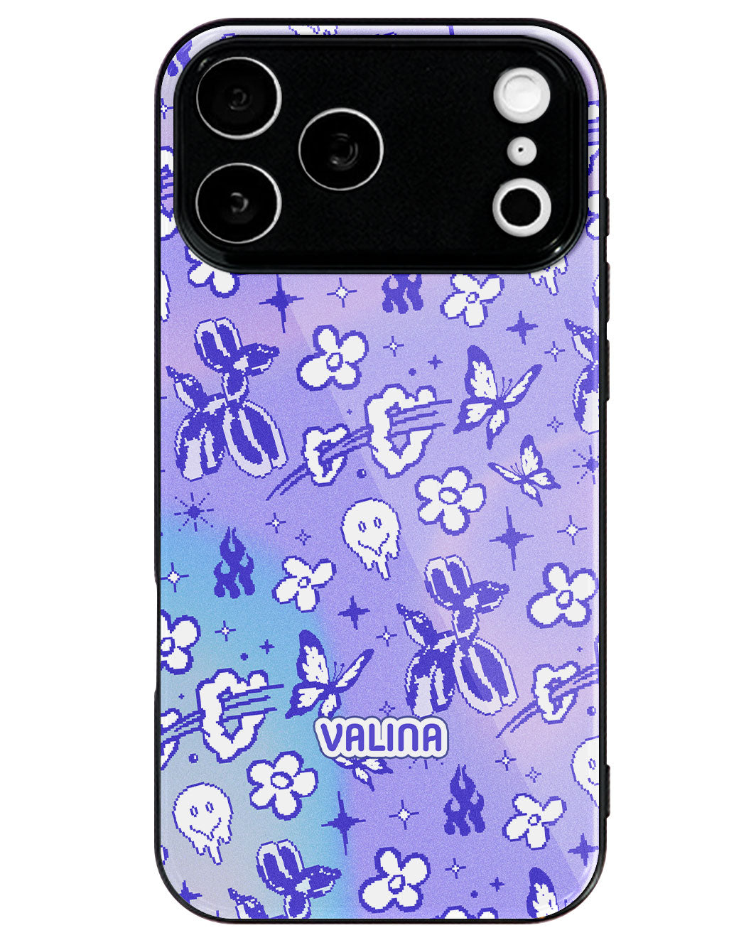 iPhone Premium Glaze Case - Purple Glitch