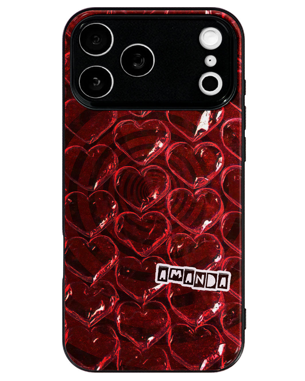 iPhone Premium Glaze Case - Spiral Hearts