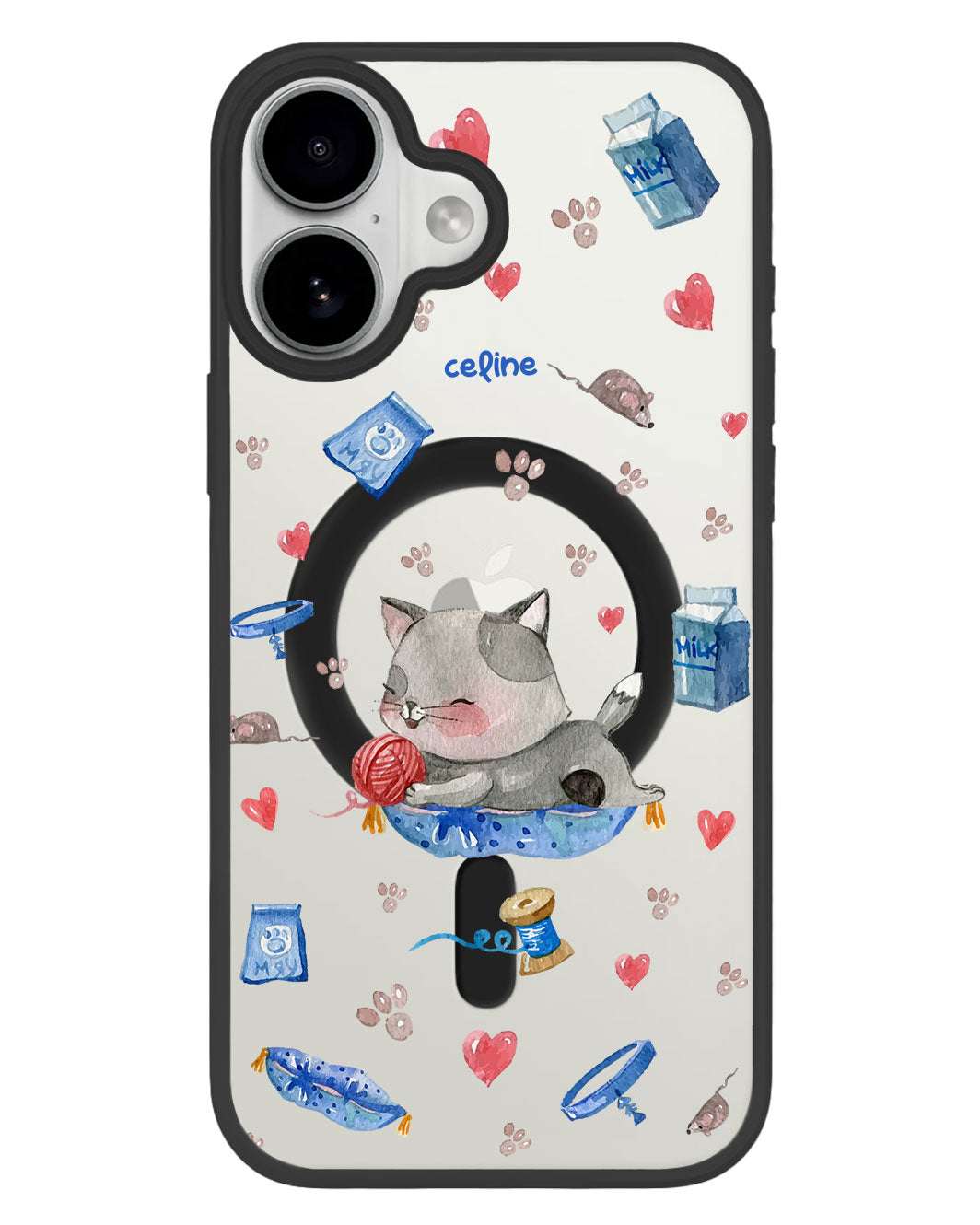 iPhone Premium Impact Case - Blue Cat