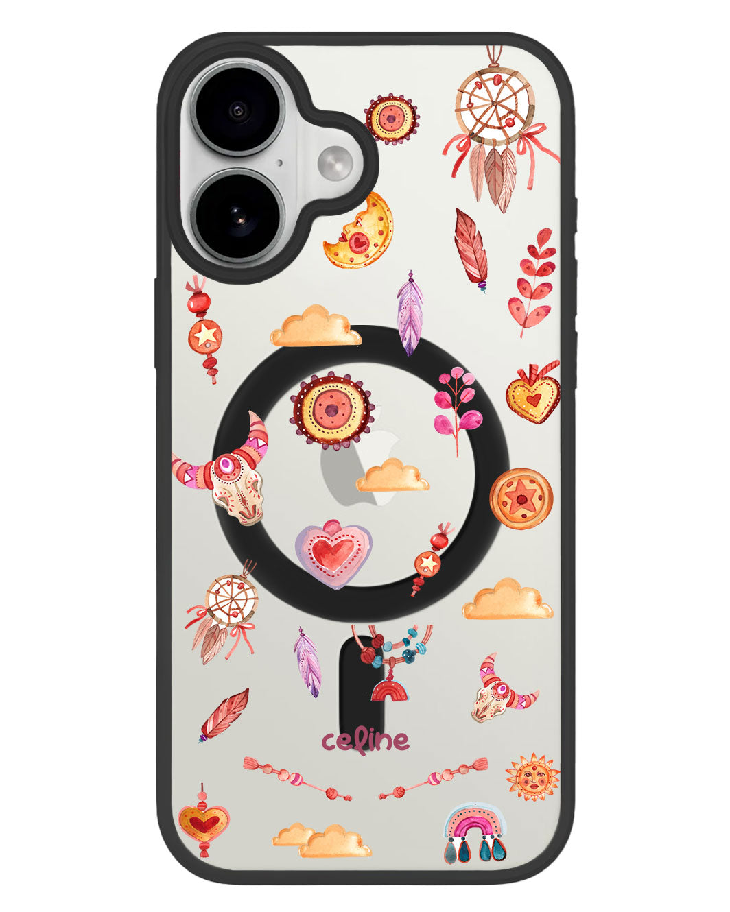 iPhone Premium Impact Case - Boho Red