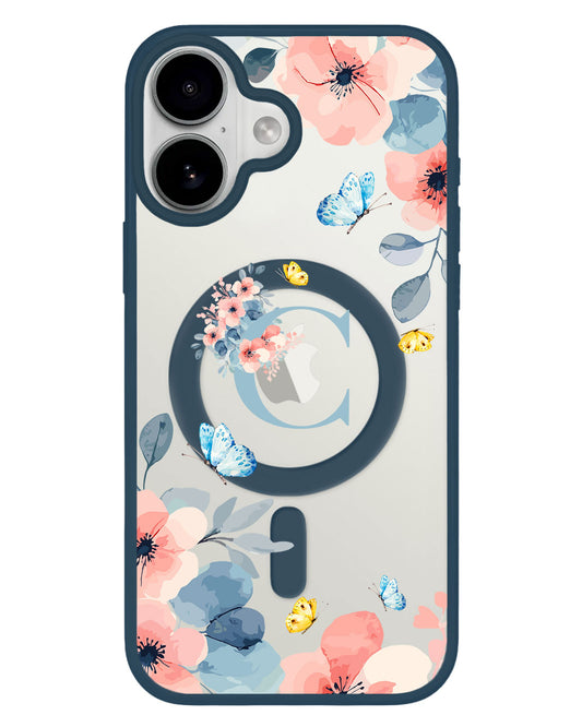 iPhone Premium Impact Case - Flower Blue