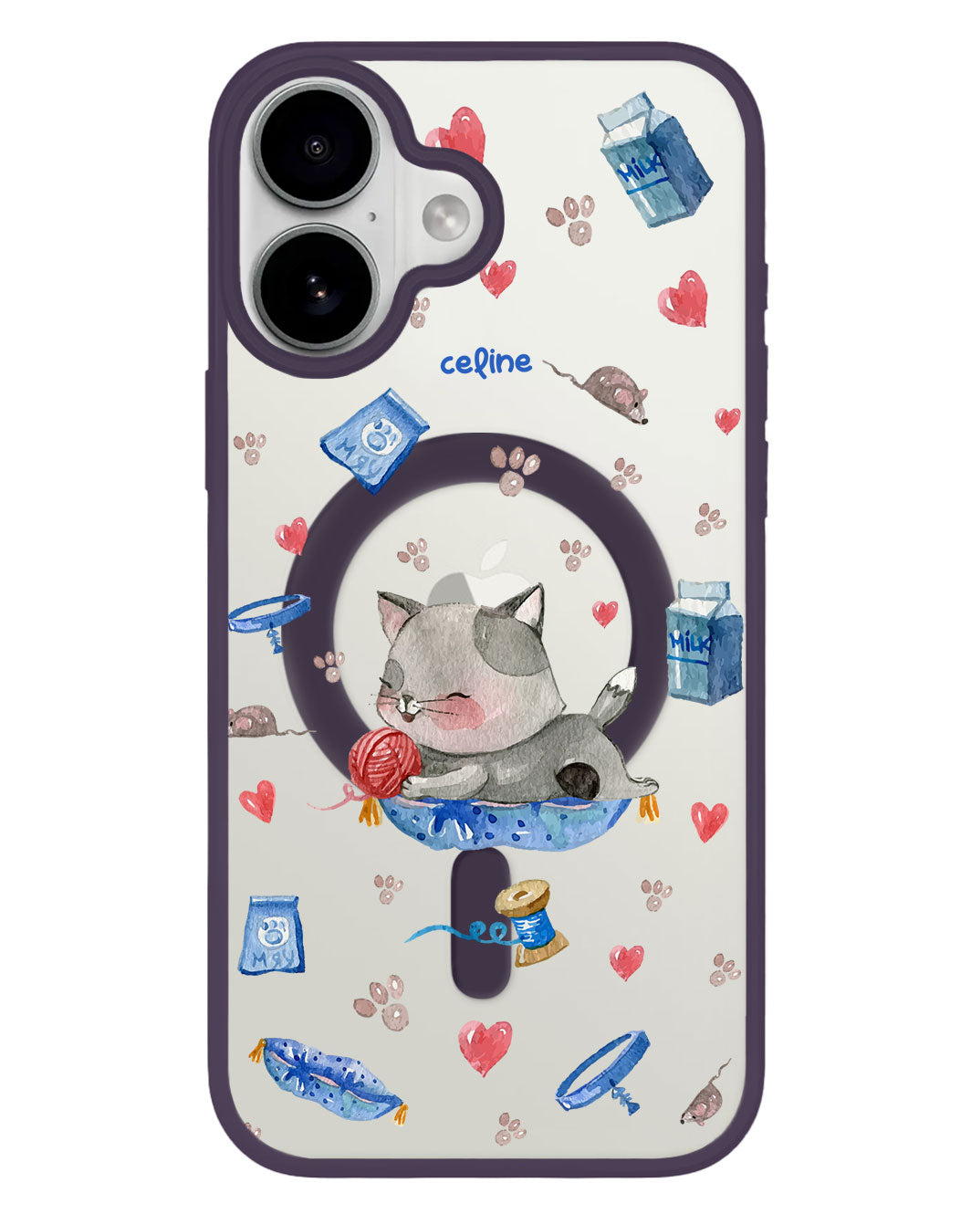 iPhone Premium Impact Case - Blue Cat
