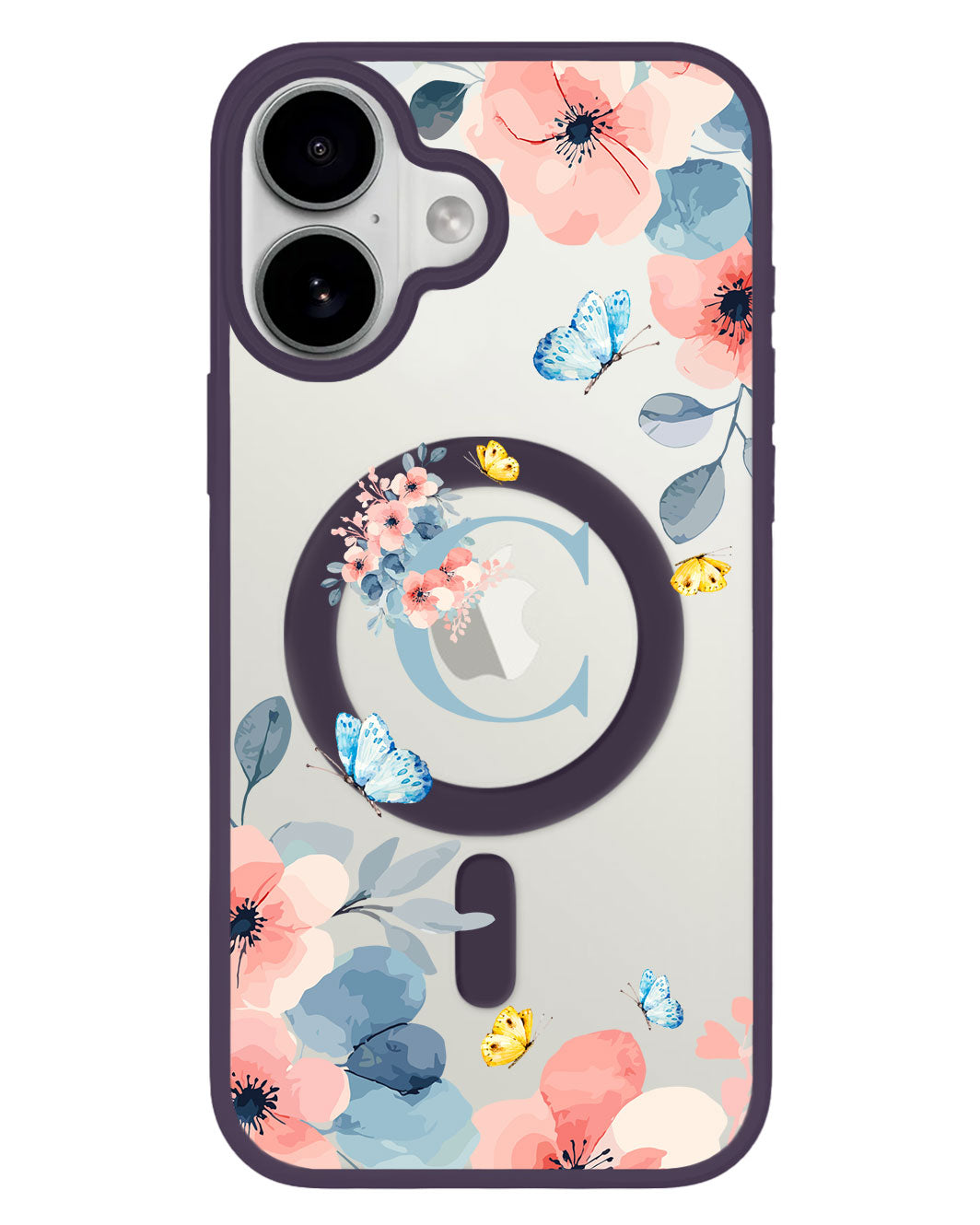 iPhone Premium Impact Case - Flower Blue