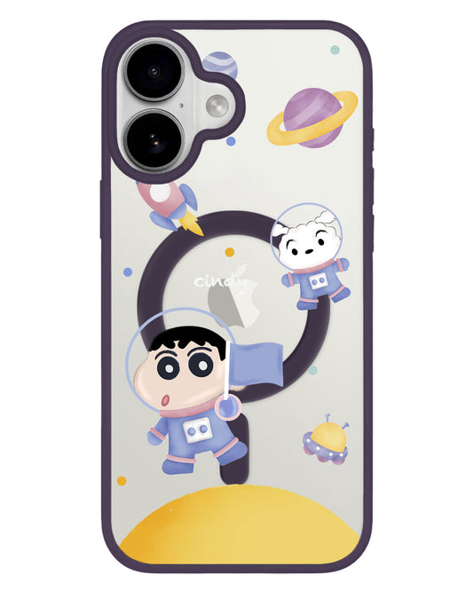 iPhone Premium Impact Case - Shinchan in the Moon
