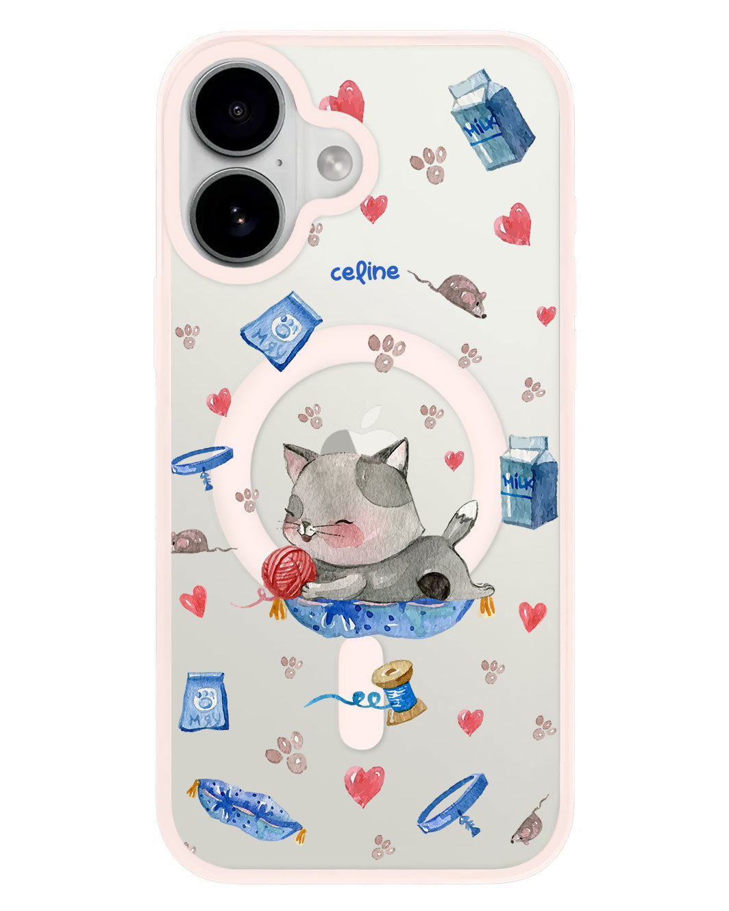 iPhone Premium Impact Case - Blue Cat