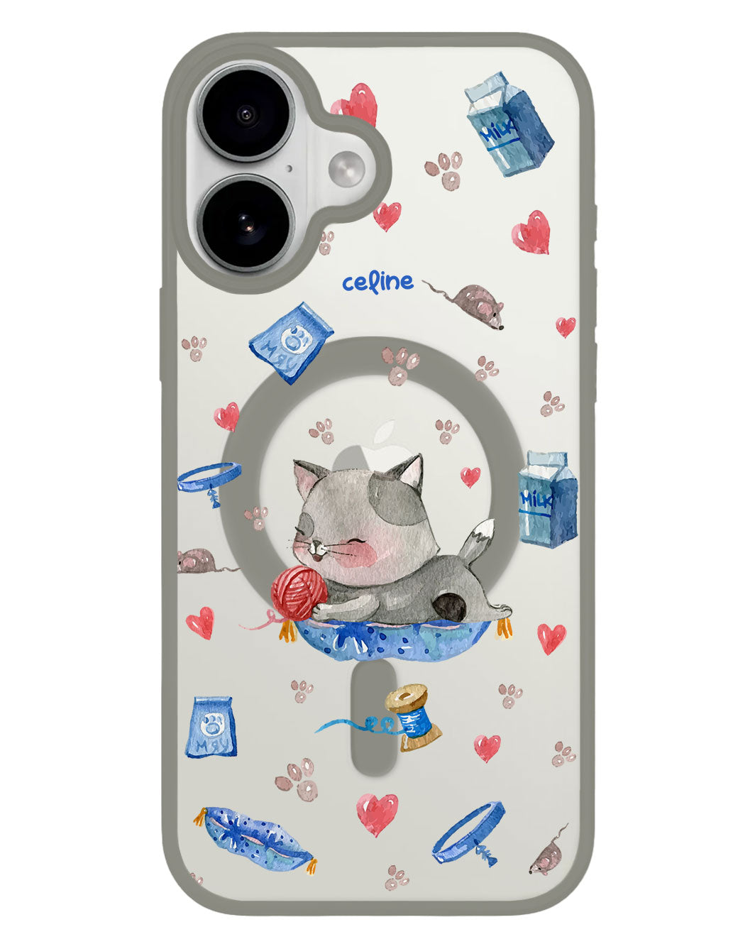 iPhone Premium Impact Case - Blue Cat