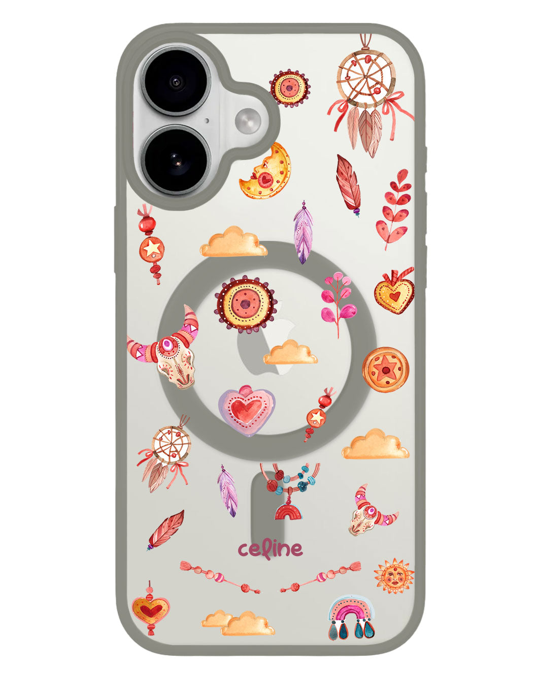 iPhone Premium Impact Case - Boho Red