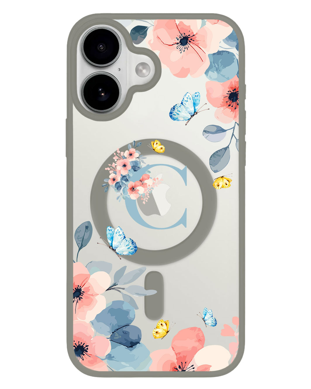 iPhone Premium Impact Case - Flower Blue