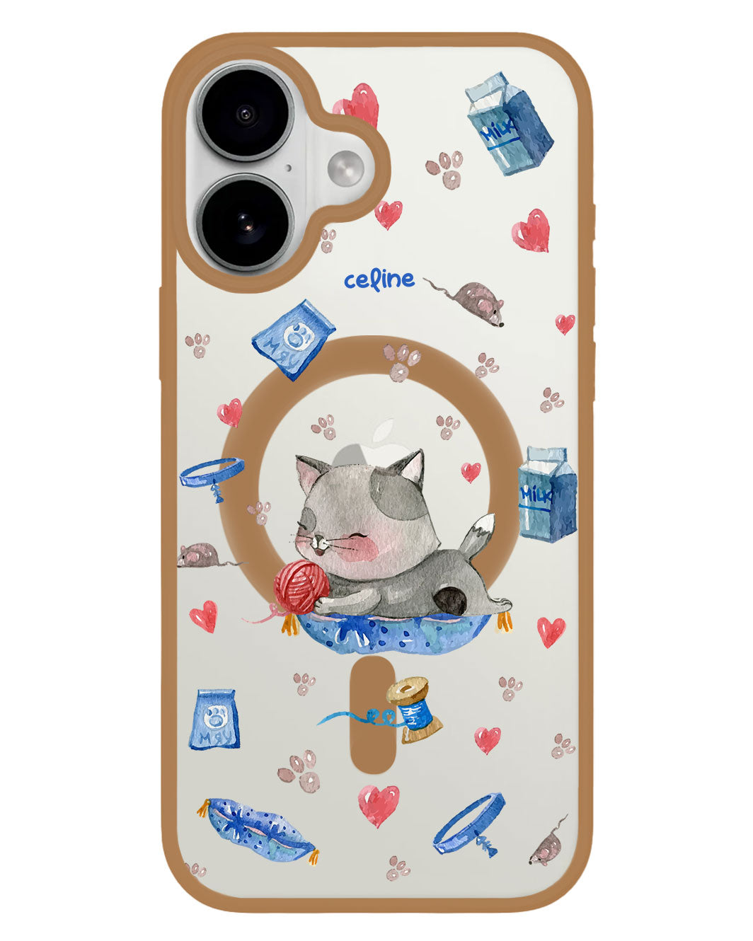 iPhone Premium Impact Case - Blue Cat