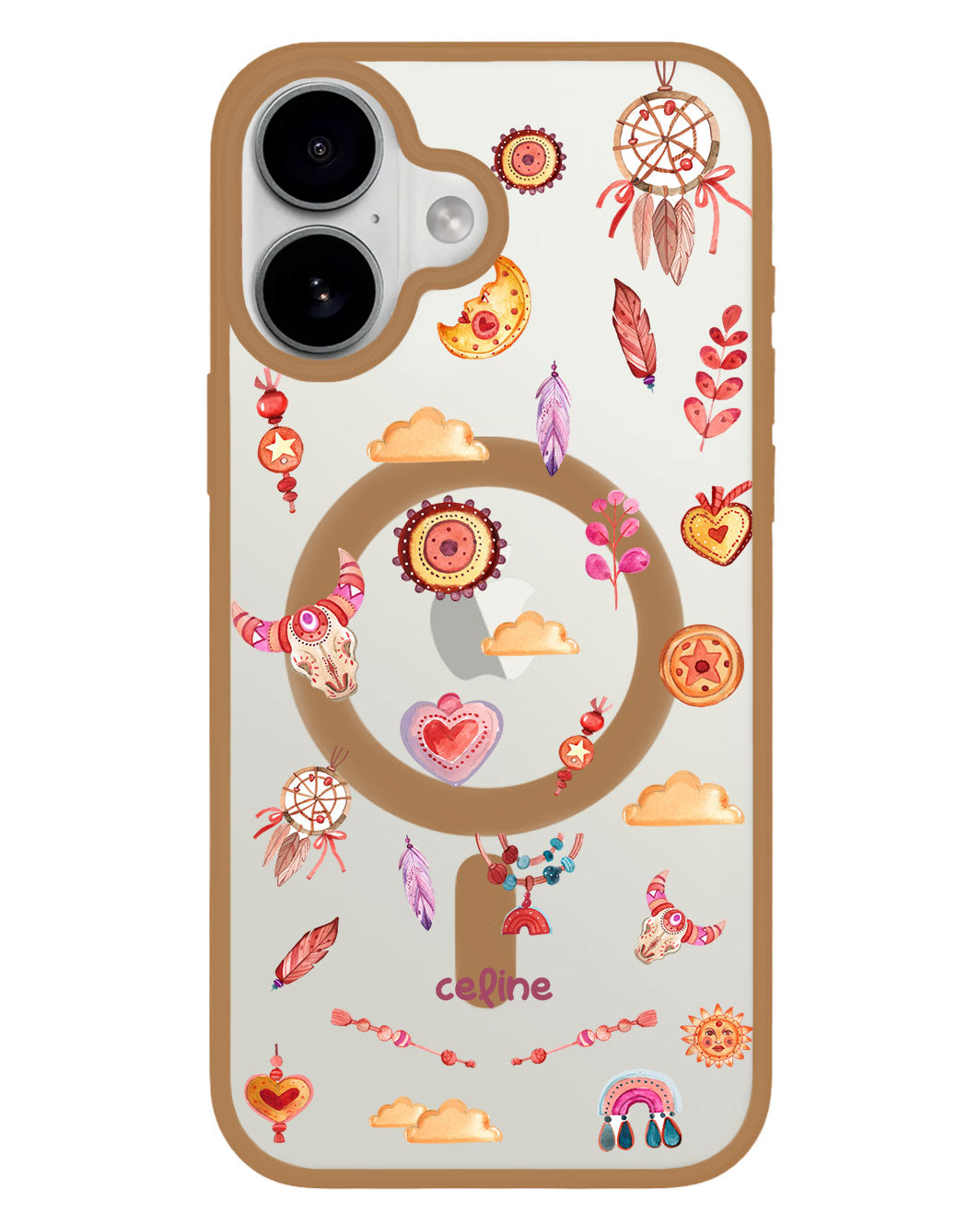 iPhone Premium Impact Case - Boho Red