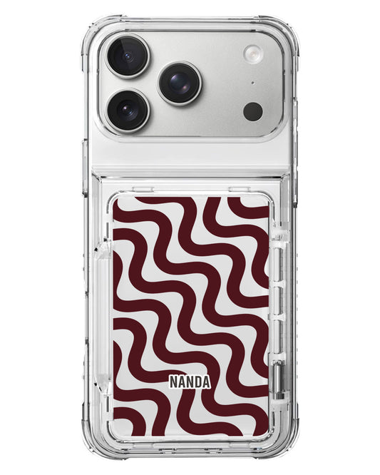 iPhone Crystal Wallet Standing Case - Chocolate Groove
