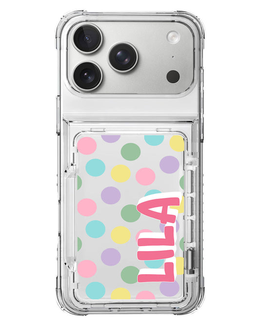 iPhone Crystal Wallet Standing Case - Dotty Delight