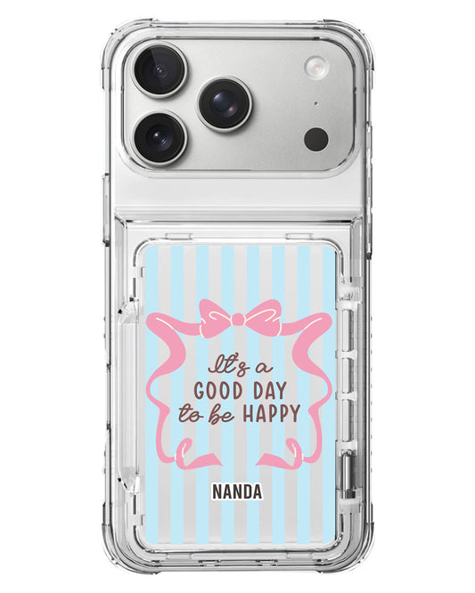 iPhone Crystal Wallet Standing Case - Good Day Energy