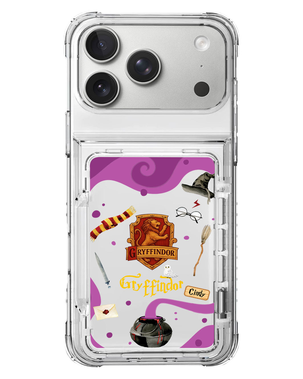 iPhone Crystal Wallet Standing Case - Gryffindor