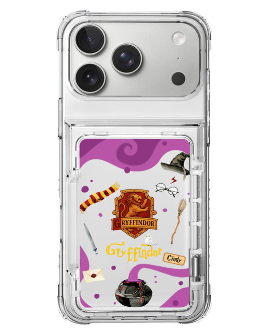 iPhone Crystal Wallet Standing Case - Gryffindor