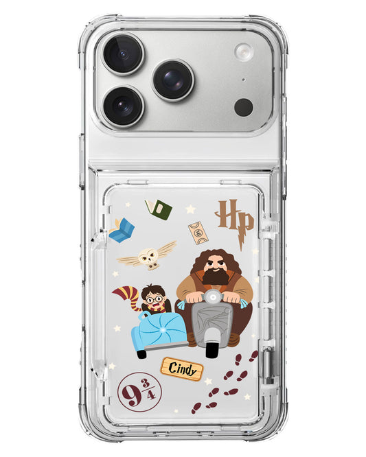 iPhone Crystal Wallet Standing Case - Harry & Hagrid