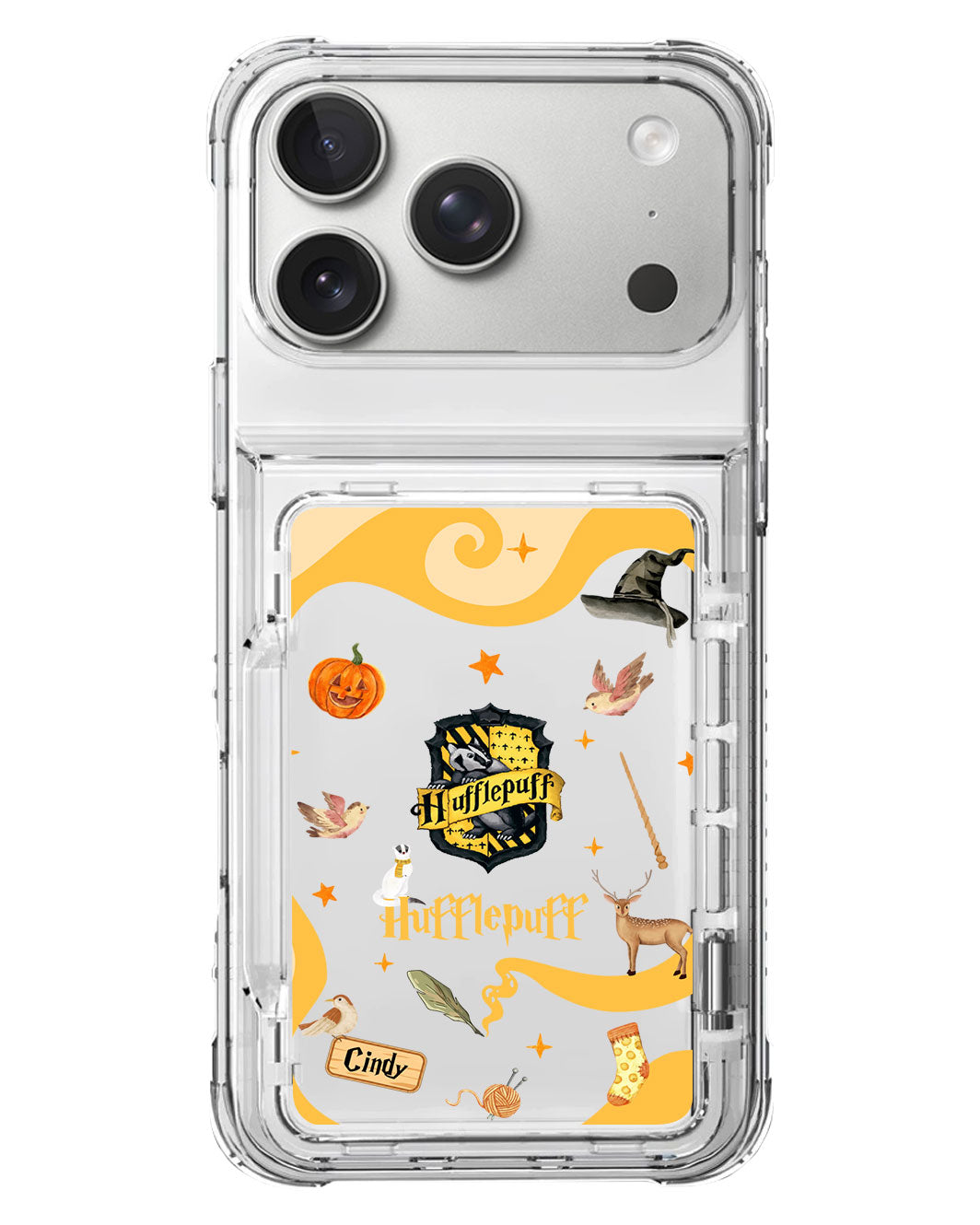 iPhone Crystal Wallet Standing Case - Hufflepuff