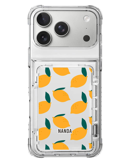 iPhone Crystal Wallet Standing Case - Lemon Zest