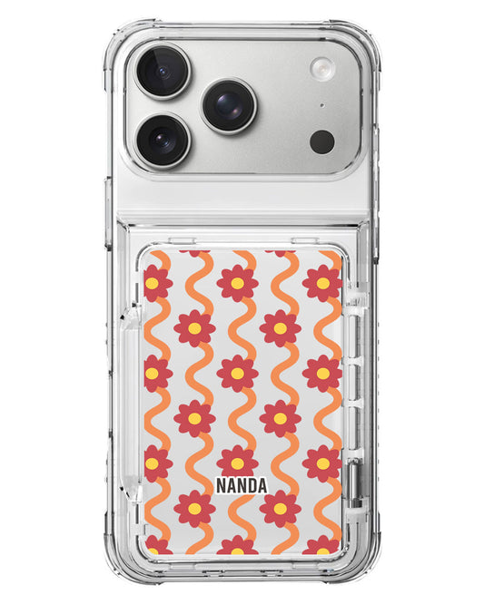 iPhone Crystal Wallet Standing Case - Marigold Melody