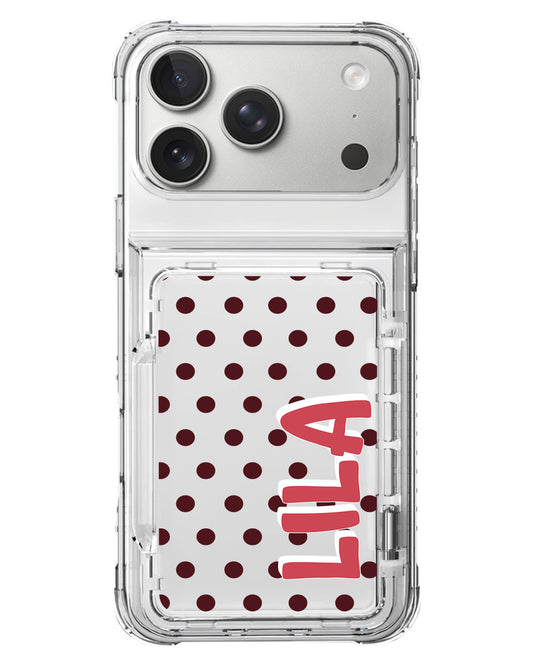 iPhone Crystal Wallet Standing Case - Midnight Dots