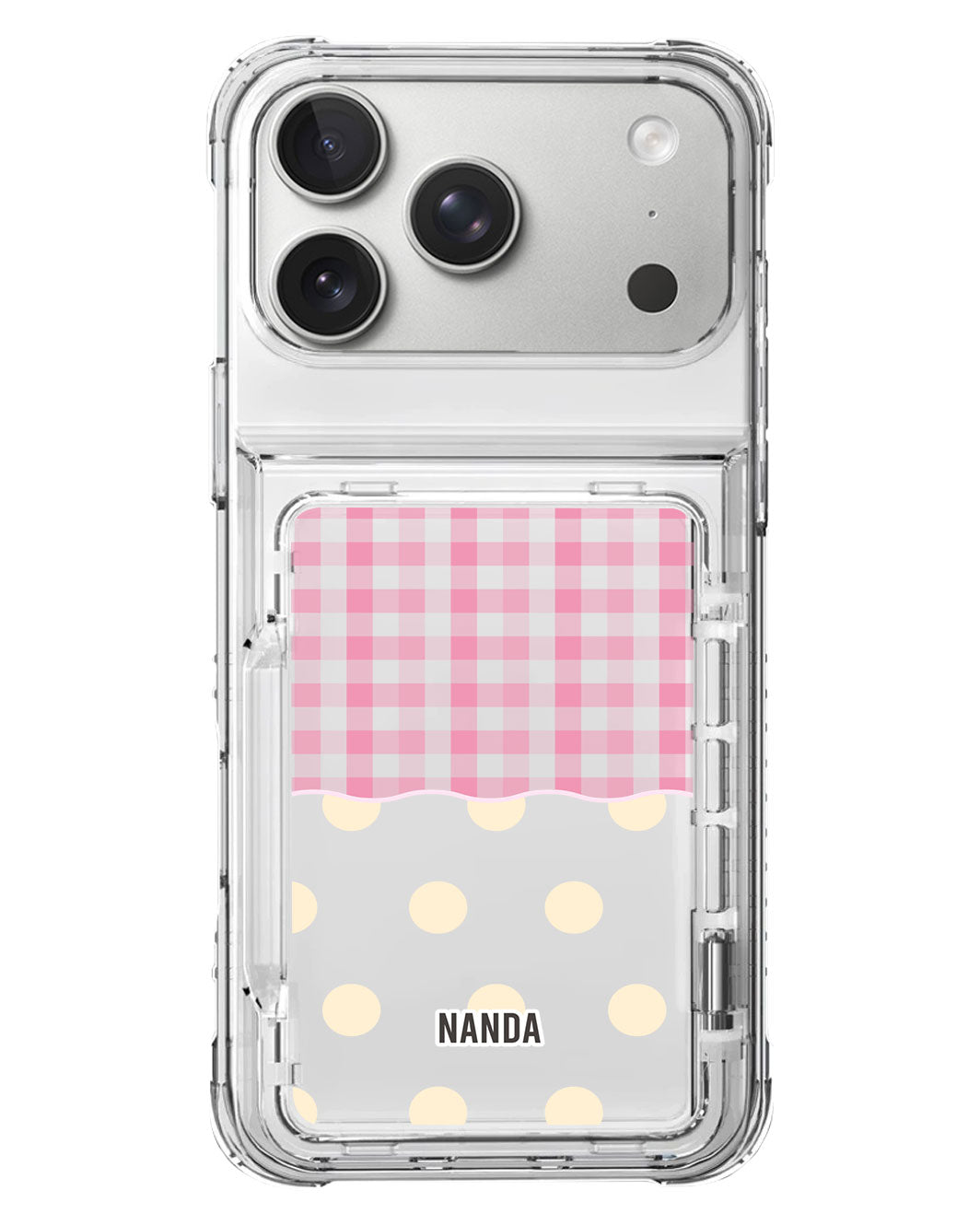 iPhone Crystal Wallet Standing Case - Pink Picnic Day