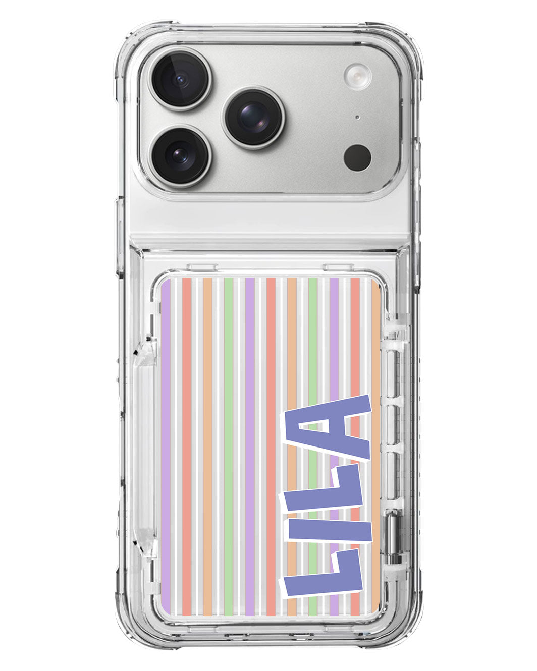 iPhone Crystal Wallet Standing Case - Rainbow Linen