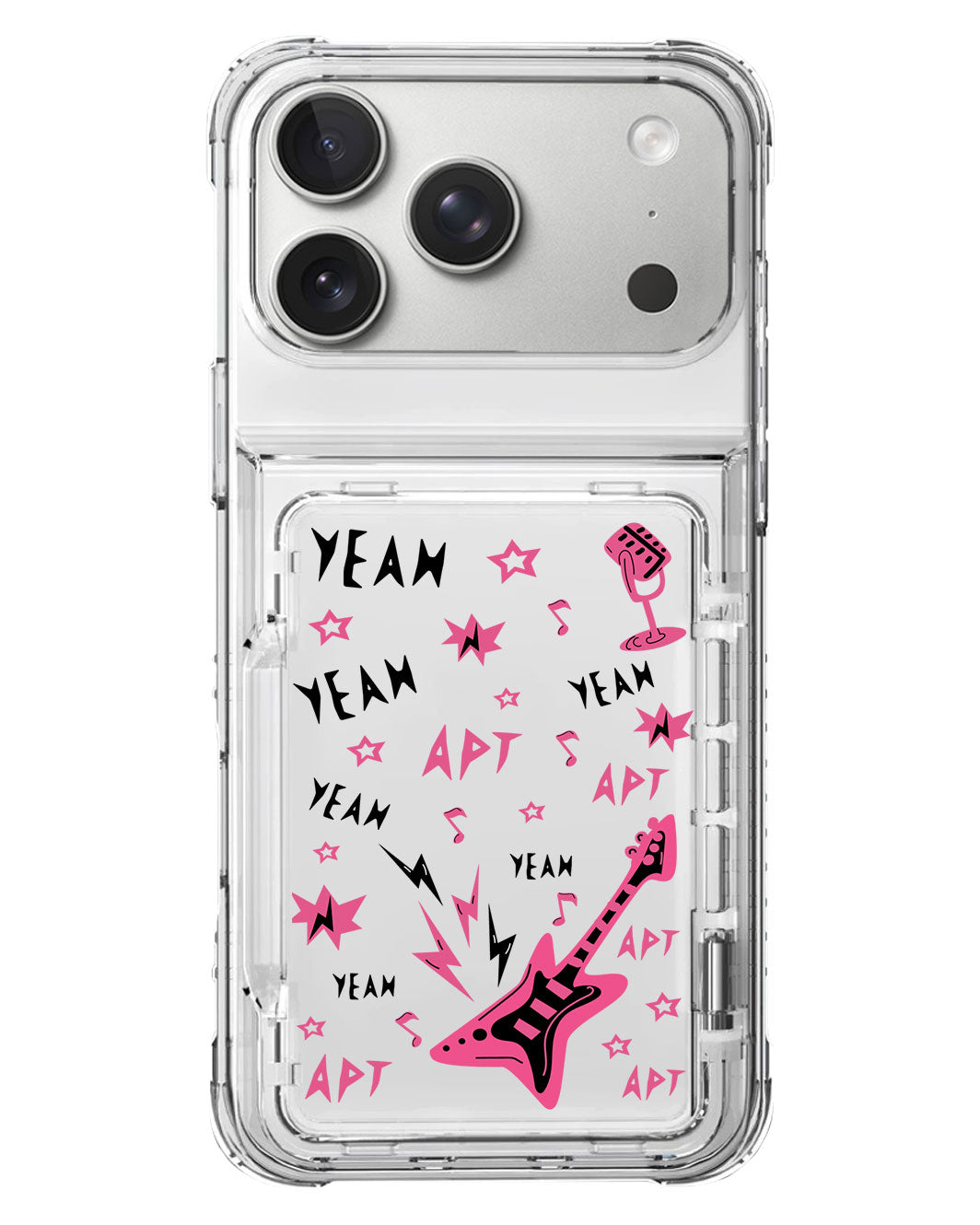 iPhone Crystal Wallet Standing Case - BLACKPINK Rose Apt