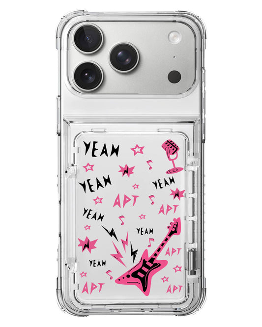 iPhone Crystal Wallet Standing Case - BLACKPINK Rose Apt