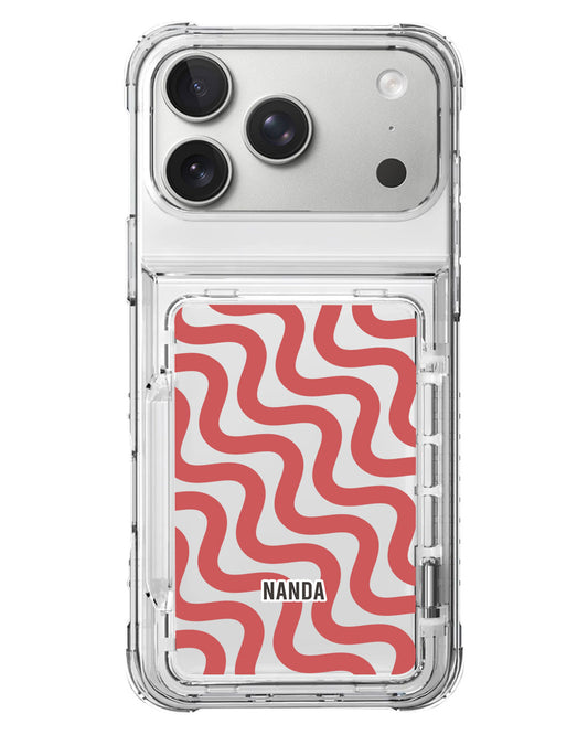 iPhone Crystal Wallet Standing Case - Scarlet Groove