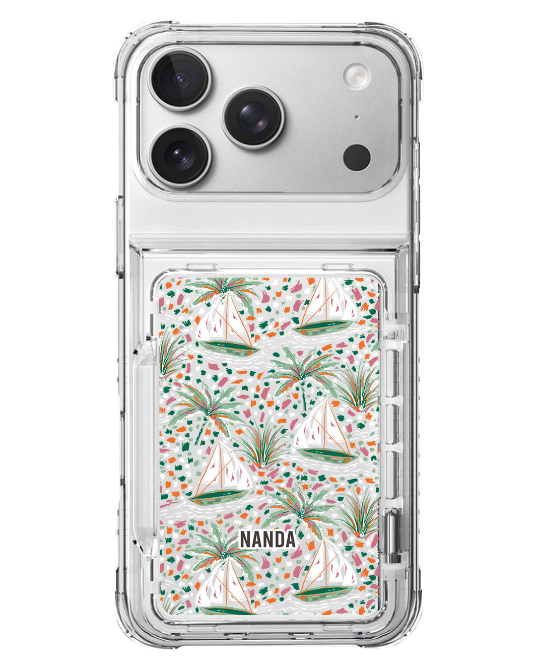 iPhone Crystal Wallet Standing Case - Sea Canvas