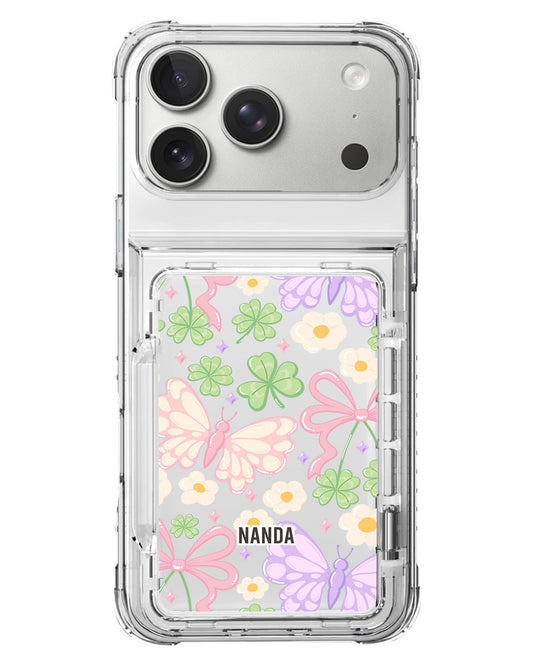 iPhone Crystal Wallet Standing Case - Spring Waltz