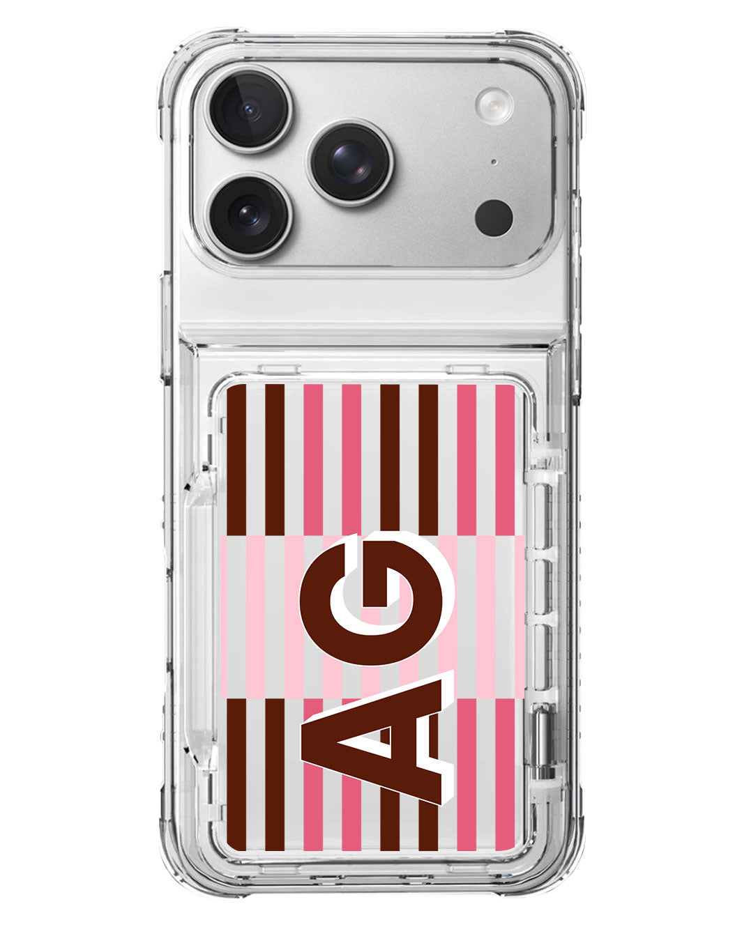 iPhone Crystal Wallet Standing Case - Strawberry Mocha A