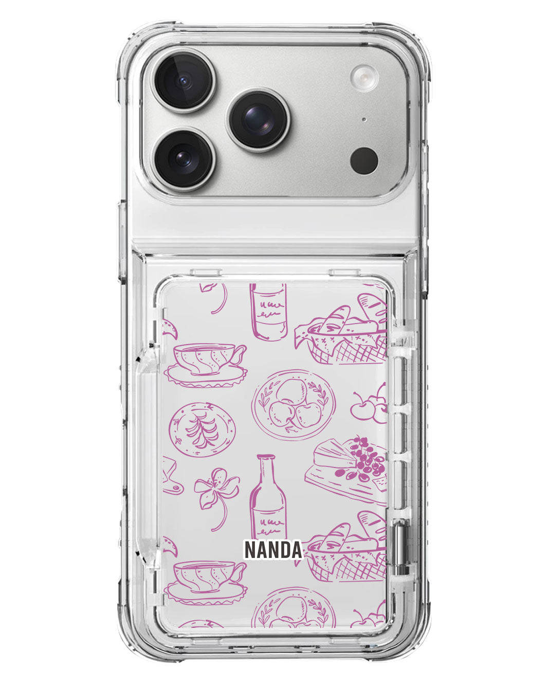 iPhone Crystal Wallet Standing Case - Tea & Treats