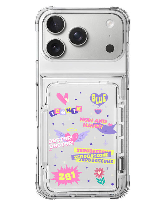 iPhone Crystal Wallet Standing Case - Zerobaseone 1